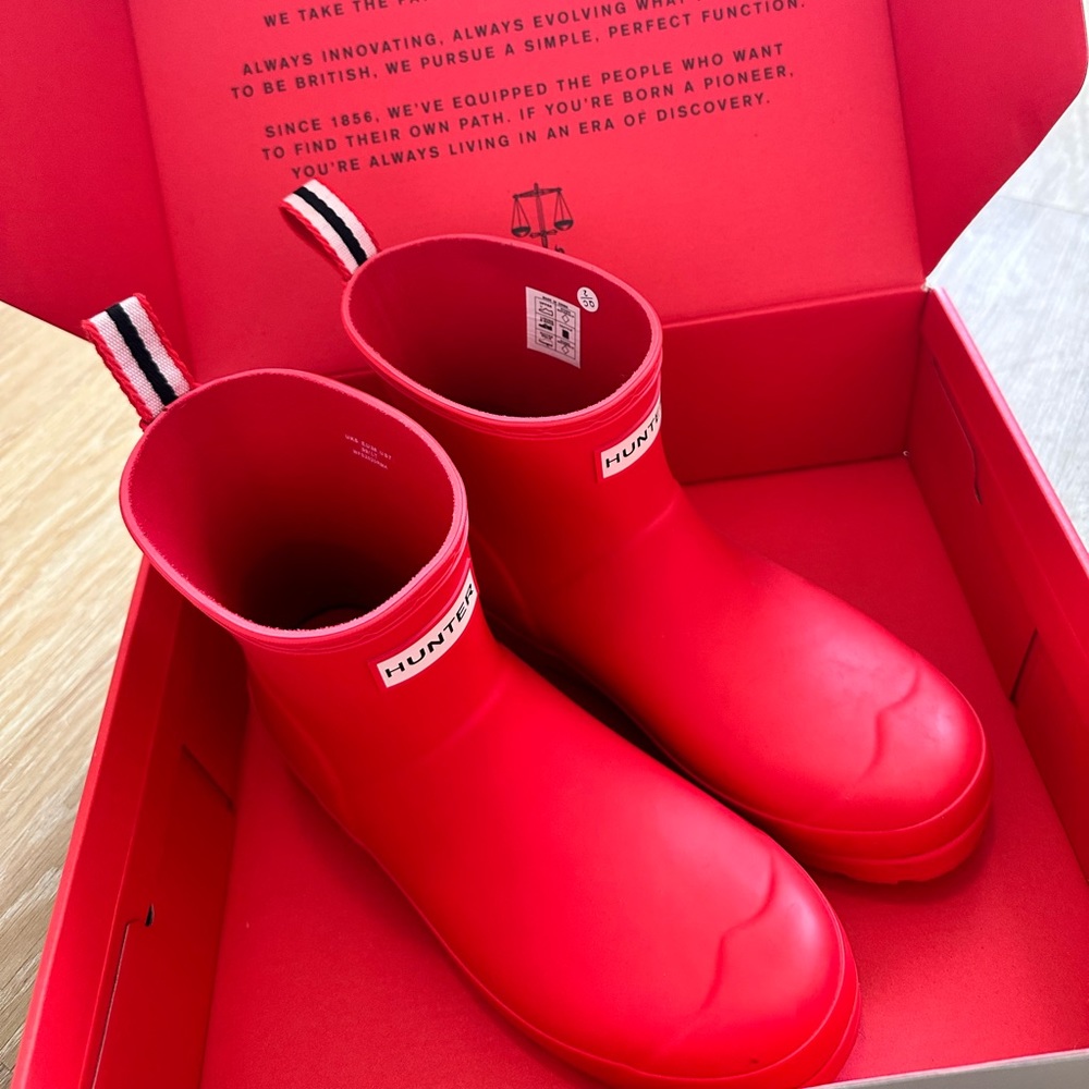 Hunter Original Play Short Rain Boot (Red)